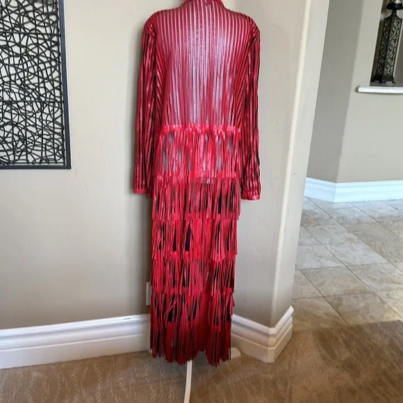 Shear leather fringe, duster jacket never worn perfect for Stage coach !! - Picture 3 of 6